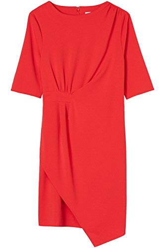 Marca Amazon - find. Drape Hem_AN5414 - Vestidos Mujer, Rot, 36, Label: XS
