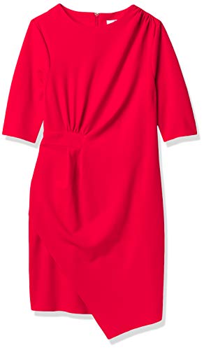 Marca Amazon - find. Drape Hem_AN5414 - Vestidos Mujer, Rot, 36, Label: XS