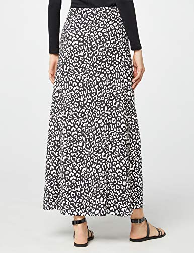 Marca Amazon - find. Falda Larga para Verano Mujer, Gris (Printed), 46, Label: XXL