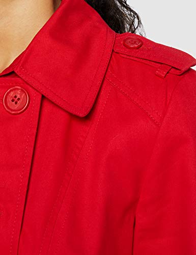 Marca Amazon - find. Gabardina Corta Estilo Trench para Mujer, Rojo (Bright Red), 48, Label: 3XL