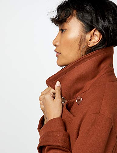 Marca Amazon - find. Luxury Trench - Abrigo Mujer, Rojo (Red), 38, Label: S