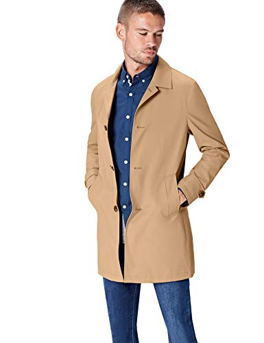 Marca Amazon - find. Mac - Chaqueta Hombre, Marrón (Camel Camel), S, Label: S