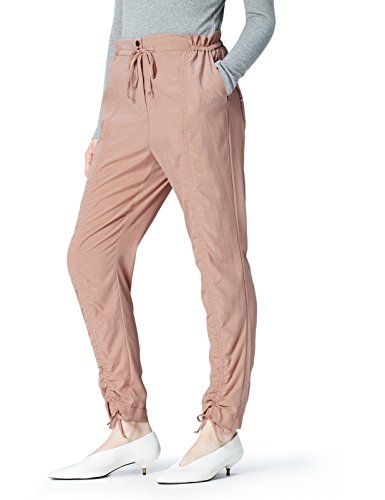 Marca Amazon - find. Pantalón Fruncido para Mujer, Rosa (Pink), 36, Label: XS