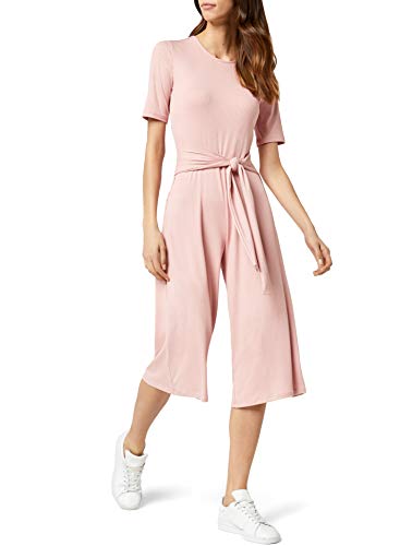 Marca Amazon - find. Rib Cropped Jumpsuit_18AMA040 - Jumpsuit Mujer, Pink, 40, Label: M