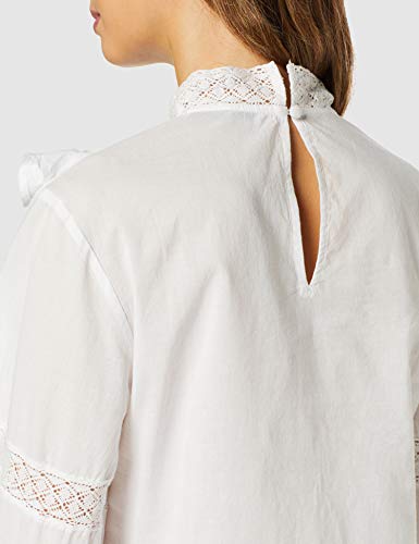 Marca Amazon - find. Top de Encaje Mujer, Blanco (White), 44, Label: XL
