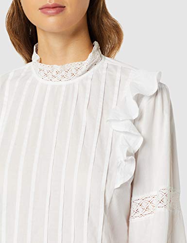 Marca Amazon - find. Top de Encaje Mujer, Blanco (White), 44, Label: XL