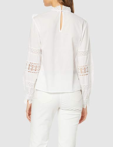 Marca Amazon - find. Top de Encaje Mujer, Blanco (White), 44, Label: XL