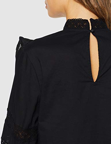 Marca Amazon - find. Top de Encaje Mujer, Negro (Black), 40, Label: M