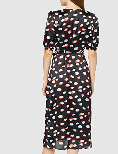 Marca Amazon - find. Vestido Midi Cruzado Mujer, Multicolor (Multicoloured), 38, Label: S