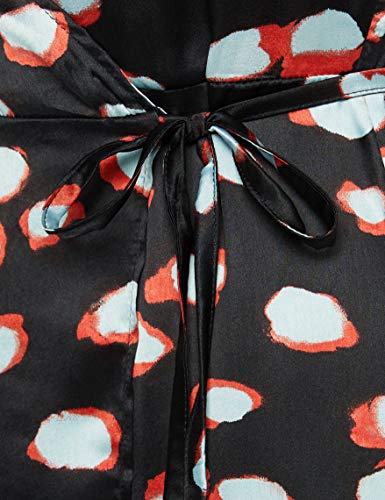 Marca Amazon - find. Vestido Midi Cruzado Mujer, Multicolor (Multicoloured), 38, Label: S