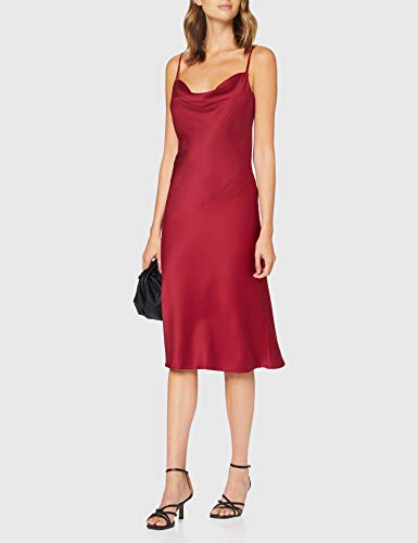 Marca Amazon - find. Vestido Midi de Satén Mujer, Multicolor (Multicoloured), 42, Label: L