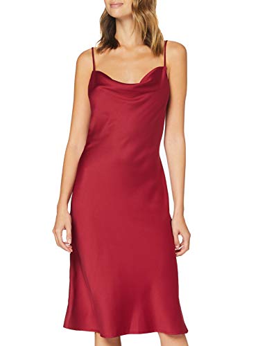 Marca Amazon - find. Vestido Midi de Satén Mujer, Multicolor (Multicoloured), 42, Label: L