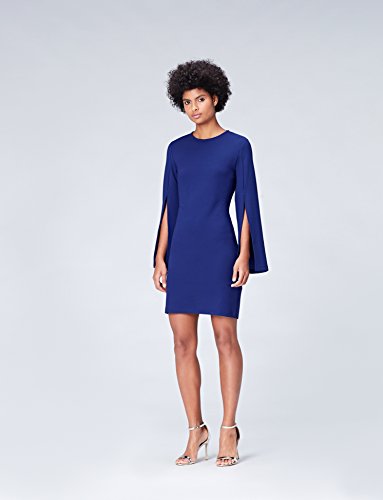 Marca Amazon - find. Vestido Mujer, Azul (Blau), 38, Label: S