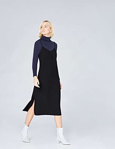 Marca Amazon - find. Vestido Mujer, Negro (Black), 44, Label: XL