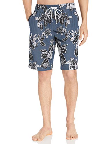 Marca Amazon - Goodthreads - Bañador para hombre, tiro de 28 cm., Navy Large Floral, US XL (EU XL - XXL)