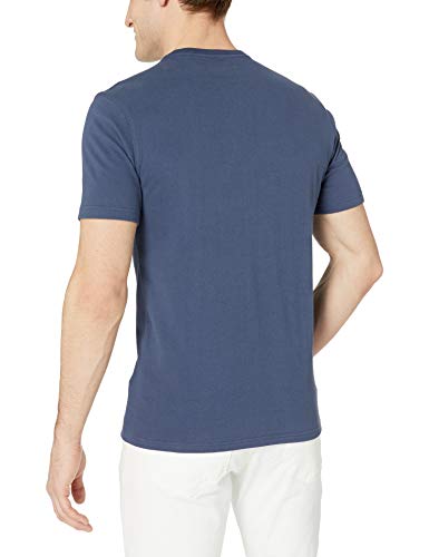 Marca Amazon - Goodthreads - Camiseta de manga corta y cuello redondo de punto de gamuza con bolsillo para hombre, Marino, US M (EU M)