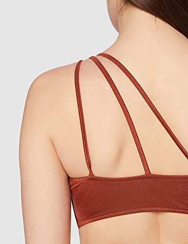 Marca Amazon - IRIS & LILLY Bañador con Aberturas Mujer, Rojo (Sumatra), M, Label: M