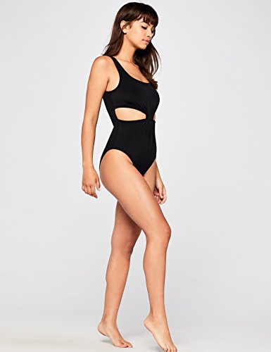 Marca Amazon - IRIS & LILLY Bañador Estilo Trikini Mujer, Negro (Nero), XS, Label: XS