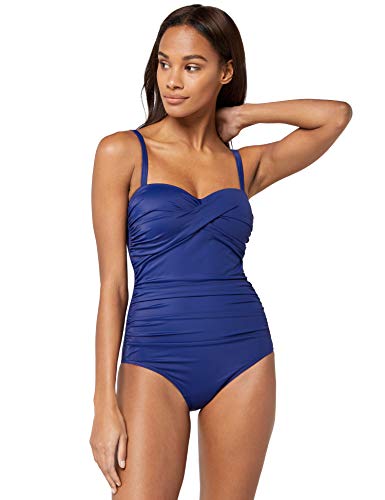 Marca Amazon - IRIS & LILLY, Bañador Moldeador Mujer, Azul (Harmony Blu), XL, Label: XL
