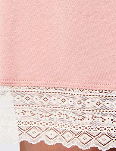 Marca Amazon - Iris & Lilly Bata Larga de Algodón Mujer, Rosa (Rosette), M, Label: M