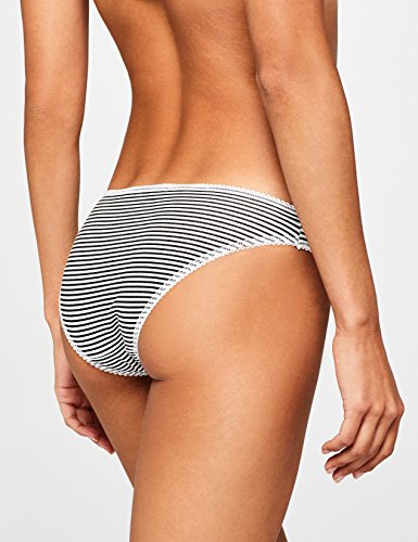 Marca Amazon - Iris & Lilly Braguita Mujer, Pack de 3, Multicolor (Grey Melange Bc), L, Label: L