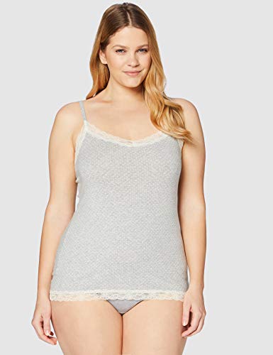Marca Amazon - IRIS & LILLY Camiseta de Tirantes con Encaje Body Natural para Mujer, Pack de 2, Multicolor (Soft Pink/Grey), XL, Label: XL