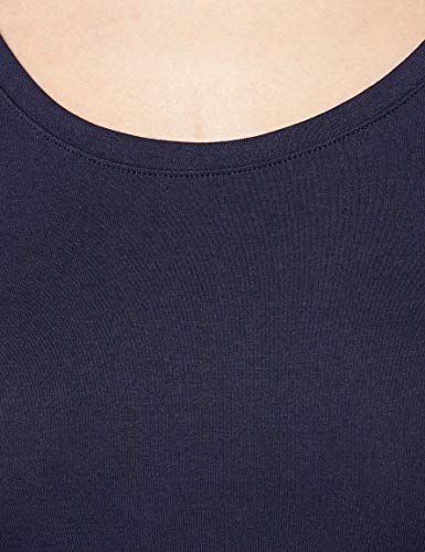 Marca Amazon - IRIS & LILLY Camiseta Interior Térmica Ligera de Manga Larga para Mujer, Azul (Navy), XS, Label: XS