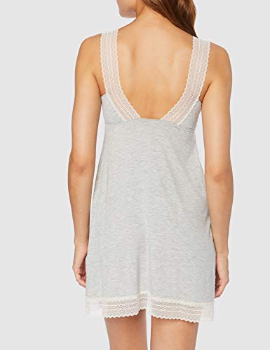 Marca Amazon - IRIS & LILLY Combinación de Modal Mujer, Gris (Heather Grey), XL, Label: XL