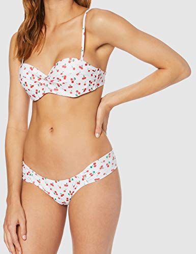 Marca Amazon - IRIS & LILLY Conjunto de Bikini Mujer, Multicolor (Cherry Print), S, Label: S