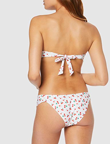 Marca Amazon - IRIS & LILLY Conjunto de Bikini Mujer, Multicolor (Cherry Print), S, Label: S