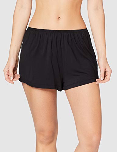 Marca Amazon - IRIS & LILLY Pijama de Felpa Mujer, Negro (Black Beauty), S, Label: S