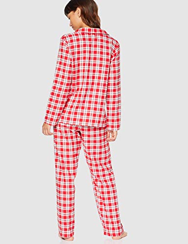 Marca Amazon - IRIS & LILLY Pijama de Modal Mujer, Rojo (Red&White), XS, Label: XS