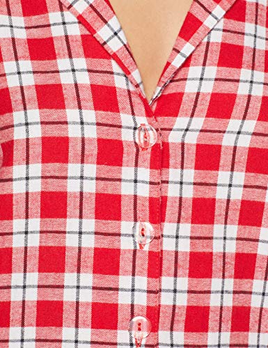 Marca Amazon - IRIS & LILLY Pijama de Modal Mujer, Rojo (Red&White), XS, Label: XS