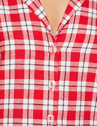 Marca Amazon - IRIS & LILLY Pijama de Modal Mujer, Rojo (Red&White), XS, Label: XS