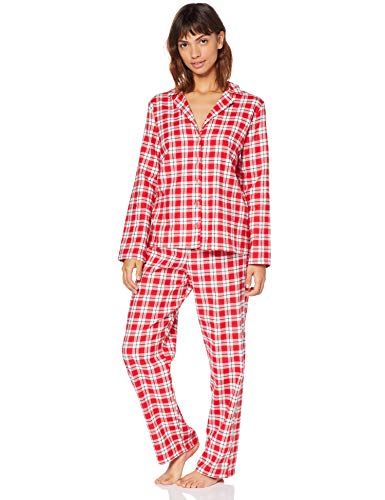 Marca Amazon - IRIS & LILLY Pijama de Modal Mujer, Rojo (Red&White), XS, Label: XS