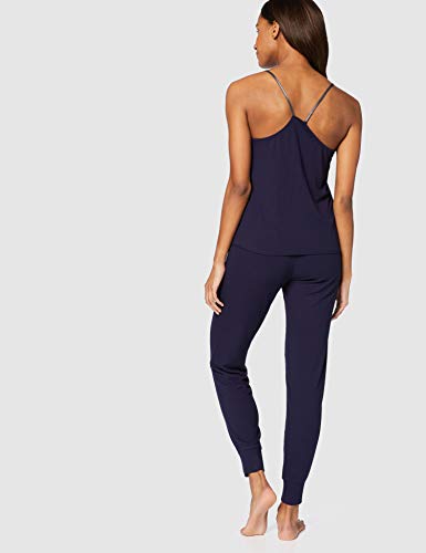 Marca Amazon - IRIS & LILLY Pijama Mujer, Azul (Martime Blue Martime Blue), L, Label: L