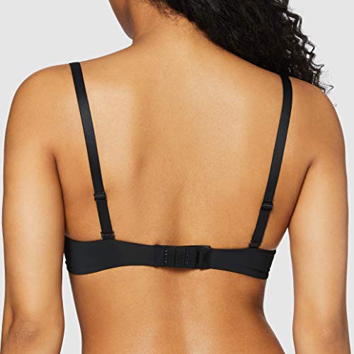 Marca Amazon - Iris & Lilly Sujetador Estilo Camiseta Mujer, Negro (Black), 95C, Label: 36C