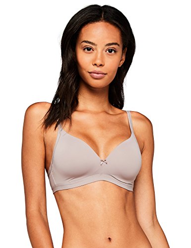 Marca Amazon - IRIS & LILLY Sujetador sin Aros con Relleno Mujer, Morado (Dusty Mauve), 95C, Label: 36C