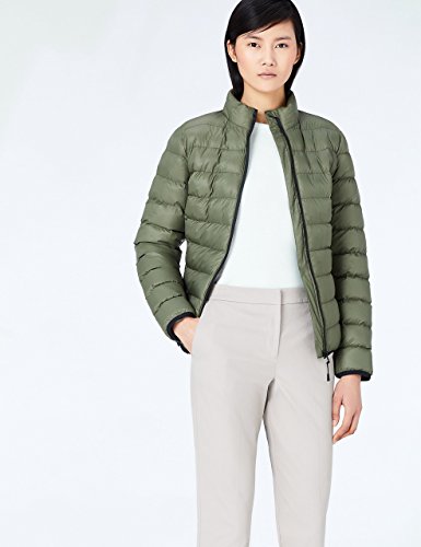 Marca Amazon - MERAKI 2 Pack Crew Neck, Camiseta con Cuello Redondo Mujer, Lot de 2, Blanco (White/White), 40, Label: M