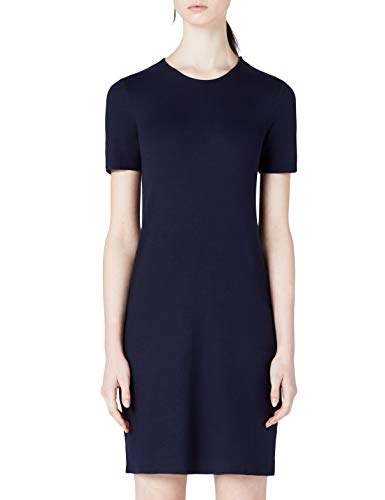Marca Amazon - MERAKI Vestido Camiseta Slim Fit Mujer, Azul (Blue), 38, Label: S