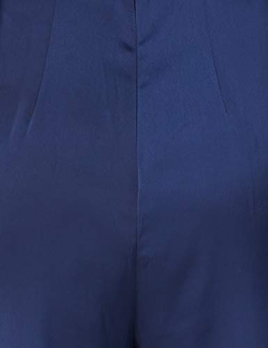 Marca Amazon - TRUTH & FABLE Mono de Noche con Manga Corta Mujer, Azul (Blue), 46, Label: XXL