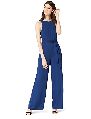 Marca Amazon - TRUTH & FABLE Mono de Noche sin Mangas Mujer, azul (marino), 48, Label: 3XL