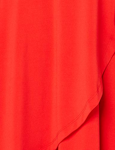 Marca Amazon - TRUTH & FABLE Vestido Cruzado de Punto Mujer, Rojo (Red), 44, Label: XL