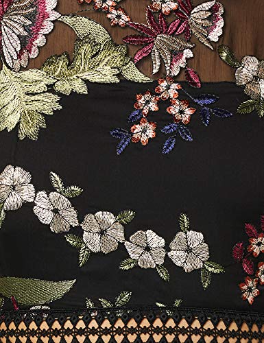 Marca Amazon - TRUTH & FABLE Vestido Midi Evasé de Encaje Mujer, Multicolor (Multicoloured), 42, Label: L