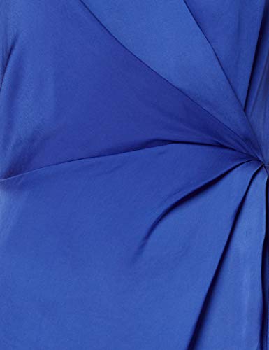 Marca Amazon - TRUTH & FABLE Vestido Túnica Detalle Retorcido Mujer, Azul (Cobalt), 48, Label: 3XL