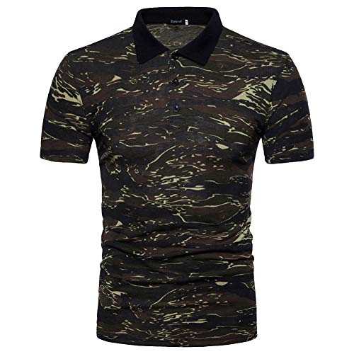 Mariisay Camisa De Polo De Los Chic Hombres De Casual Verano Casual Camuflaje Cuello Polo De Venta de Moda Manga Corta Camiseta Camisa De Polo Blusa Básica De La Manera Militar Tapas