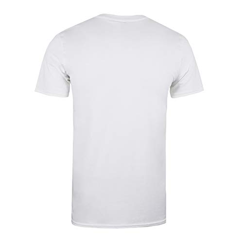 Marvel Avengers Cracked Camiseta, Blanco (White White), Large (Talla del Fabricante: Large) para Hombre