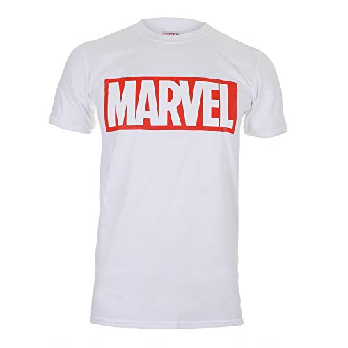 Marvel Camiseta Manga Corta Core Logo Blanco S