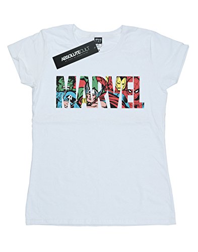 Marvel Comics Mujer Logo Character Infill Camiseta Blanco Small