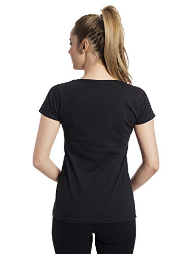 Marvel Logo Mujer Camiseta Negro XXL, 100% algodón, Regular